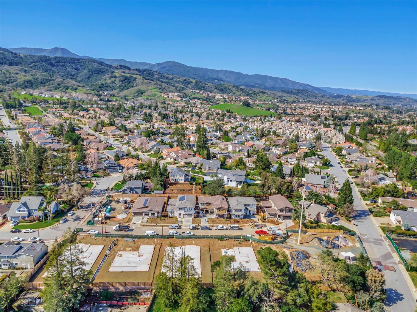 Almaden Heights drone shot new homes